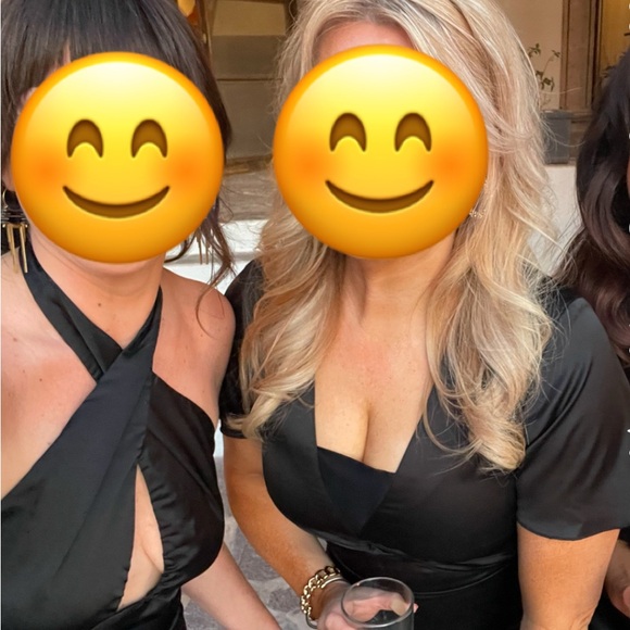 Show me your mumu black satin bridesmaids drsss - Picture 4 of 4